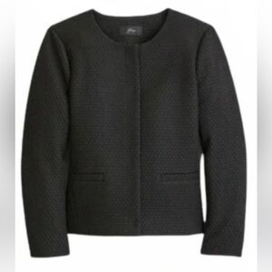 J.Crew Portfolio jacket in matelasse Black Size 4